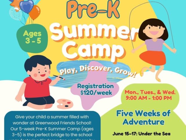 Pre-K Summer Camp- Greenwood Friends School