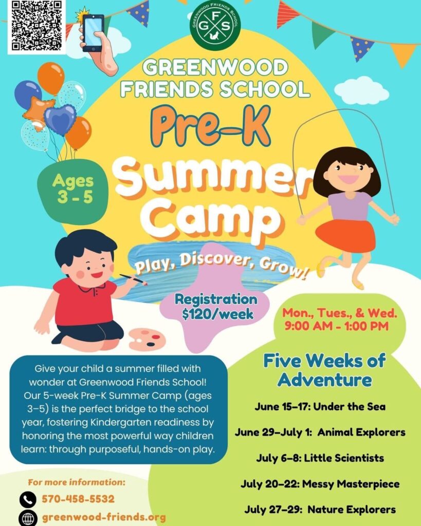 Pre-K Summer Camp- Greenwood Friends School