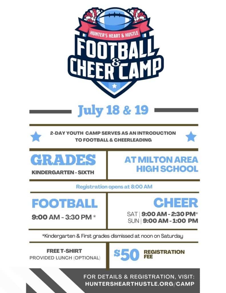 Hunter's Heart & Hustle Football & Cheer Camp