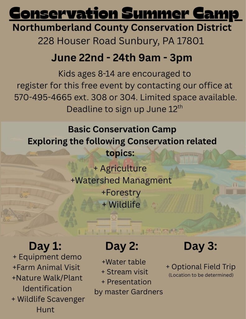Conservation Summer Camp- Northumberland County Conservation DIstrict